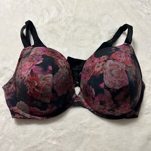 torrid Black Bra with Pink Floral Print